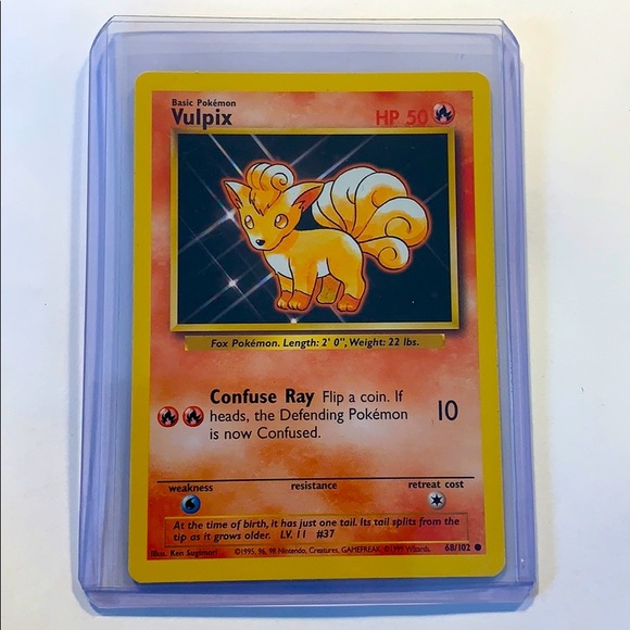 Base Set Vulpix 68/102 w/ Misprint - Picture 1 of 2